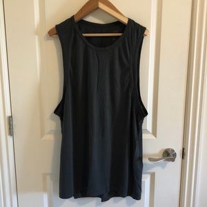 Gray athletic tank top